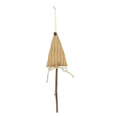 Christmas Stripe Fabric Tree Pick Ornaments 3 Asst - The Fox Decor